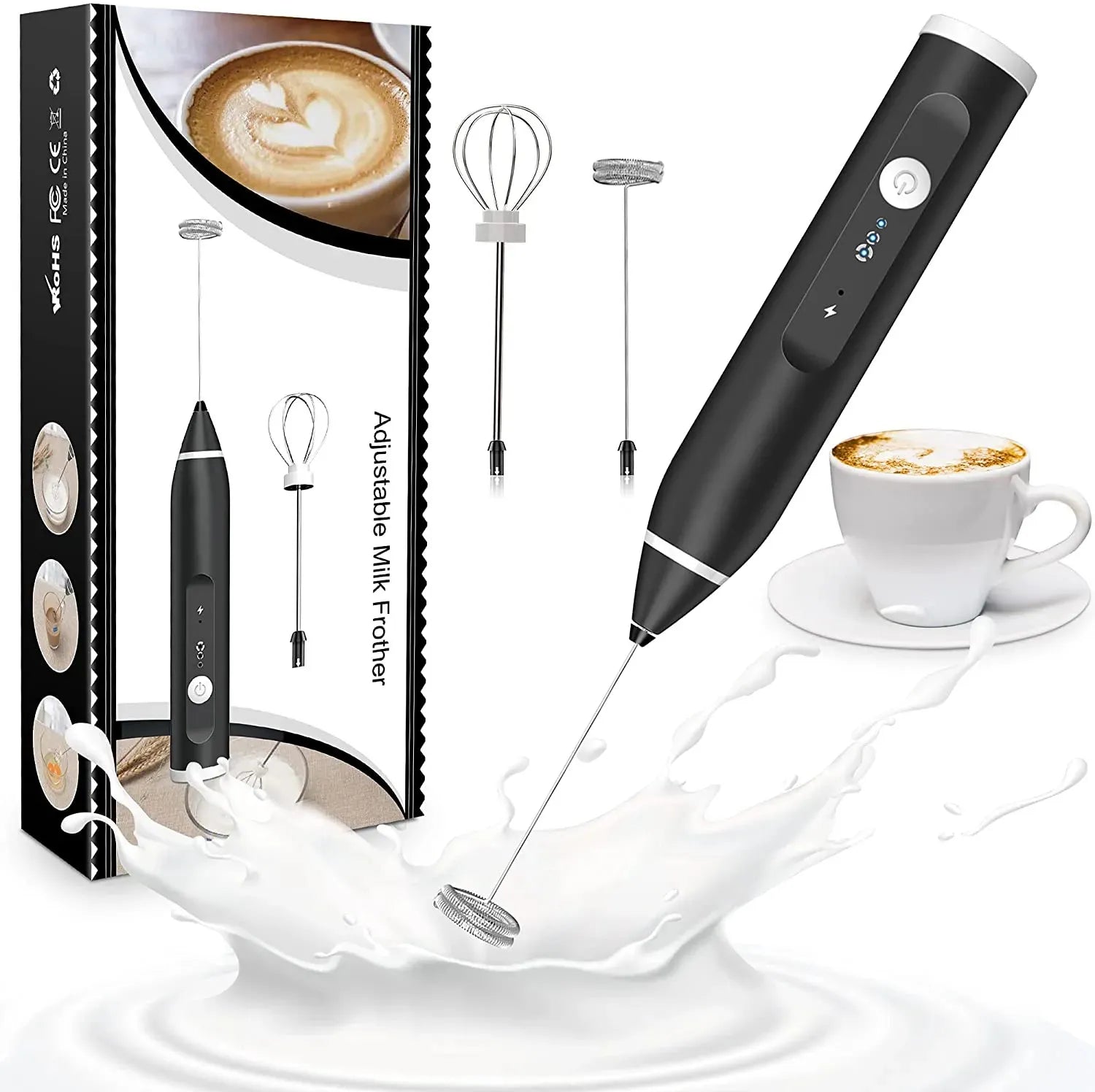 Electric Coffee Beater & Milk Frother 2 in 1
