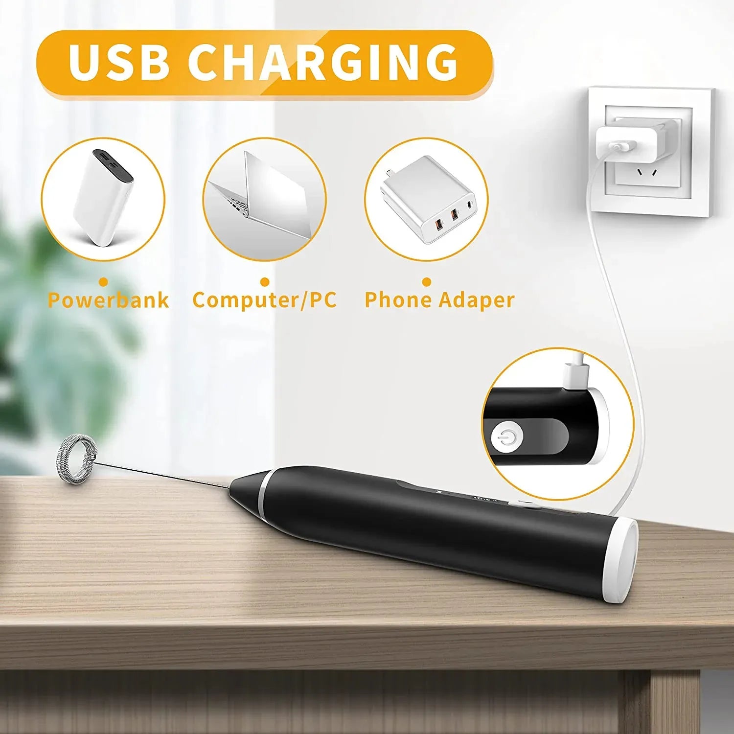 Electric Coffee Beater & Milk Frother 2 in 1