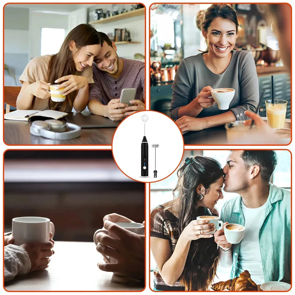 Electric Coffee Beater & Milk Frother 2 in 1