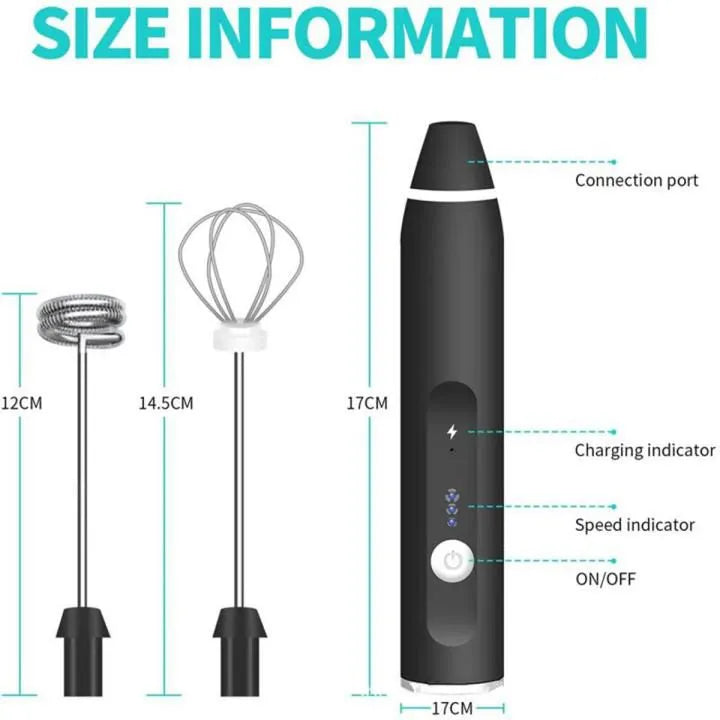 Electric Coffee Beater & Milk Frother 2 in 1